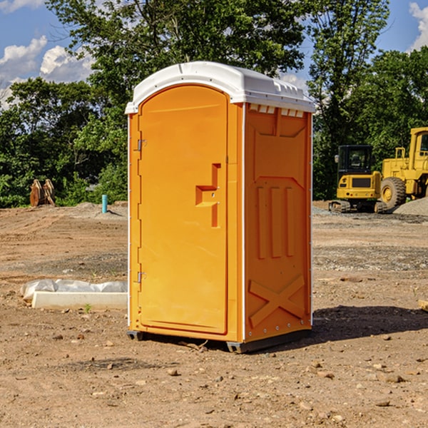 how often are the porta potties cleaned and serviced during a rental period in Delaware County OK